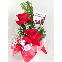  Box  com 2 rosas