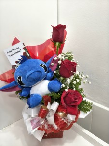 Box com Rosas e Stitch